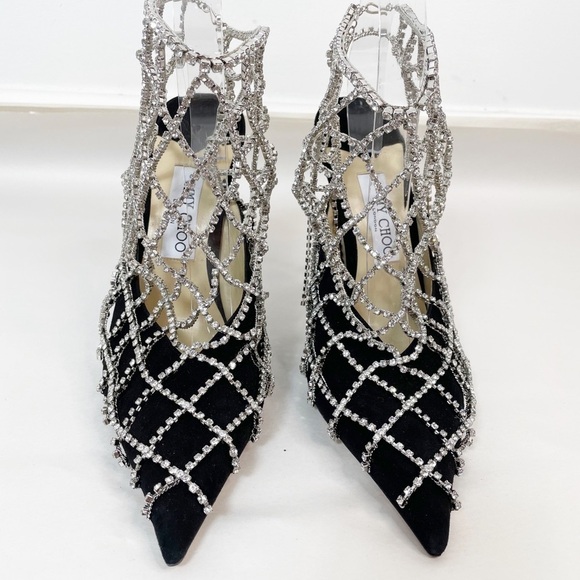 Jimmy Choo Chain Crystal Scotty 110 Heels - Picture 11 of 13